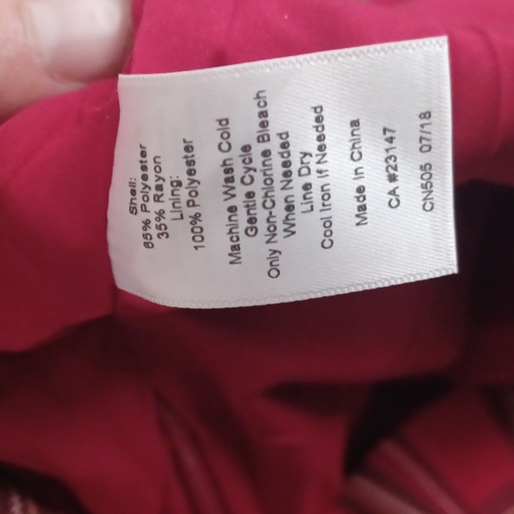 NWOT Talbots Red Plaid Pencil Skirt - Picture 5 of 7